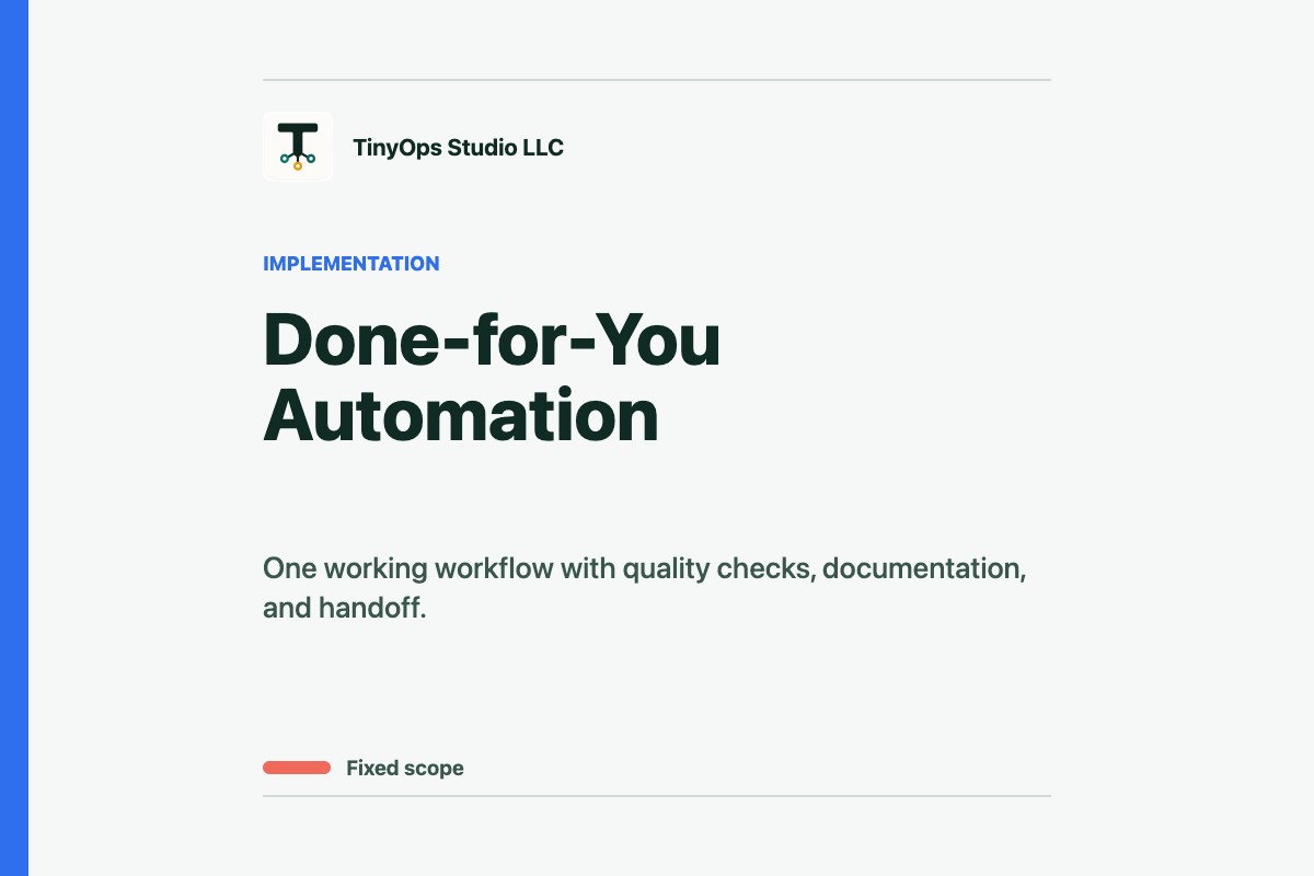 Done-for-You Business Automation